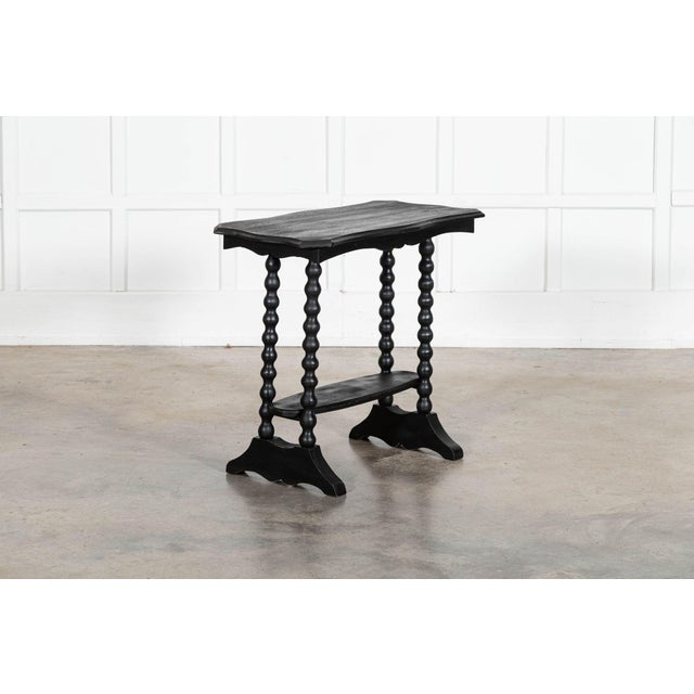 Antique English Bobbin Side Table in Bleached Pine, 1890 For Sale - Image 8 of 14