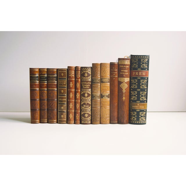 Set of 93 Decorative Antique Leather Books Chairish