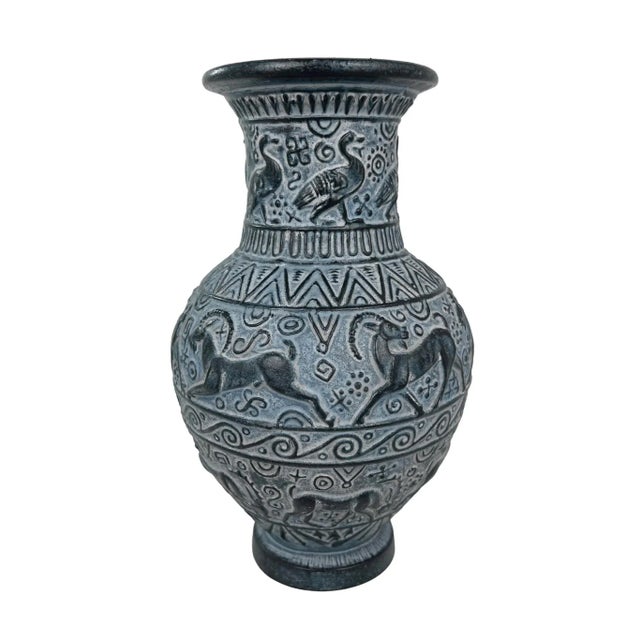 Mid 20th Century Egyptian-Style Pottery Vase For Sale - Image 5 of 5