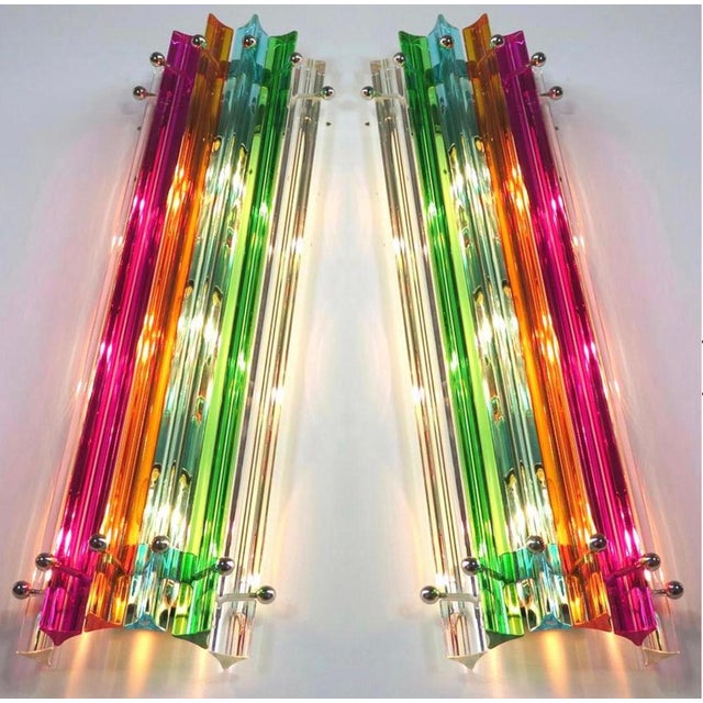 Italian Murano Glass Wall Sconces in the style of Venini, 1990s, Set of 4 For Sale - Image 13 of 18