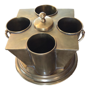 Mid 20th Century 4 Bottle Wine Chiller With Ice Bucket