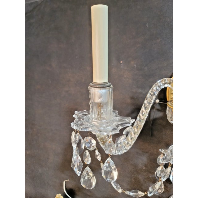 18thc British George III Museum Quality Cut Glass / Ormolu Wall Sconces - Set of 3 For Sale - Image 14 of 18