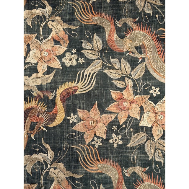 Chinoiserie Lee Industries Lancelot Forest Velvet Fabric 3 Yards For Sale - Image 3 of 7
