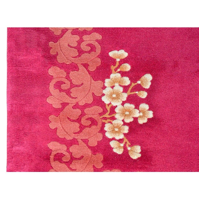 Textile 1950s Chinese Art Deco Style Rug For Sale - Image 7 of 11