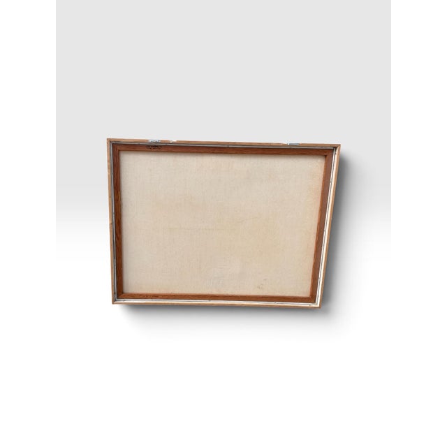 1960s Vintage Mid-Century Signed Fini Impasto Zebra Painting on Canvas, 49” For Sale - Image 5 of 6