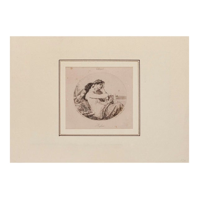 Gustave Joseph Biot, Aglaé, Original Etching, 1900 For Sale