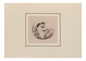 Gustave Joseph Biot, Aglaé, Original Etching, 1900
