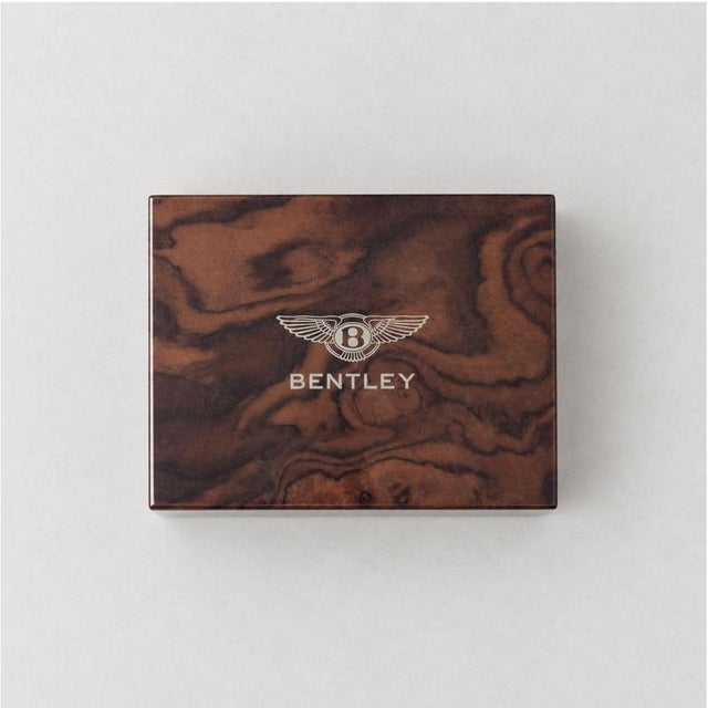 Brown Bentley Wood Decorative Box with Winged B Logo For Sale - Image 8 of 9