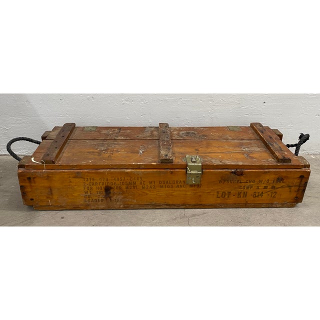 Vintage Wooden Munitions Box C.1950 For Sale In San Francisco - Image 6 of 6