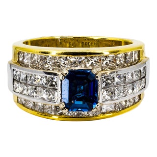 Late 20th Century Sapphire Ring, Size 5 For Sale
