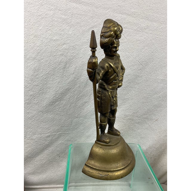 Antique Brass Figural Highlander Doorstop For Sale - Image 4 of 9