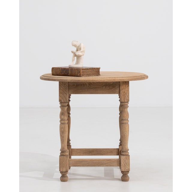 Wood 20th Century French Oak Side Table with Square Top For Sale - Image 7 of 10