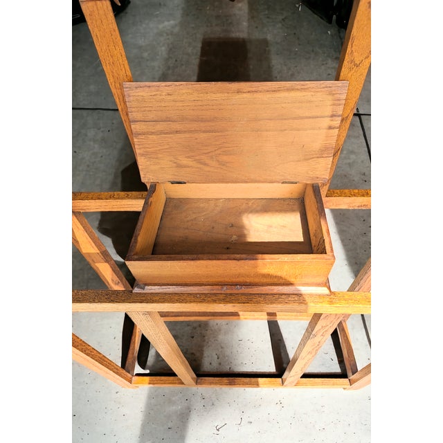 Wood Antique Douglas Fir Arts and Crafts Mission Style Hall Tree For Sale - Image 7 of 11