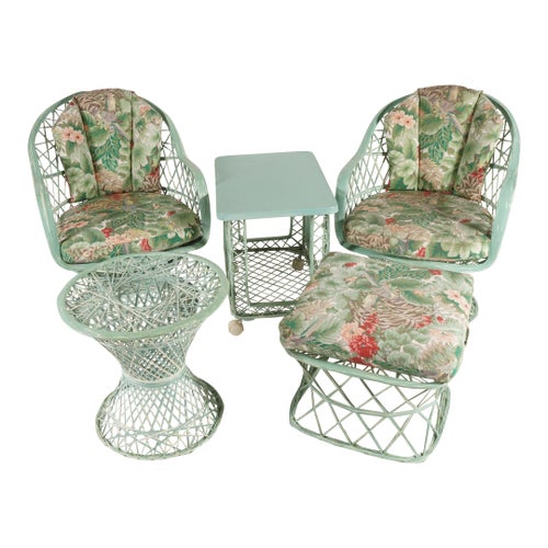 Vintage Spun Fiberglass Patio Furniture Set in the Style of