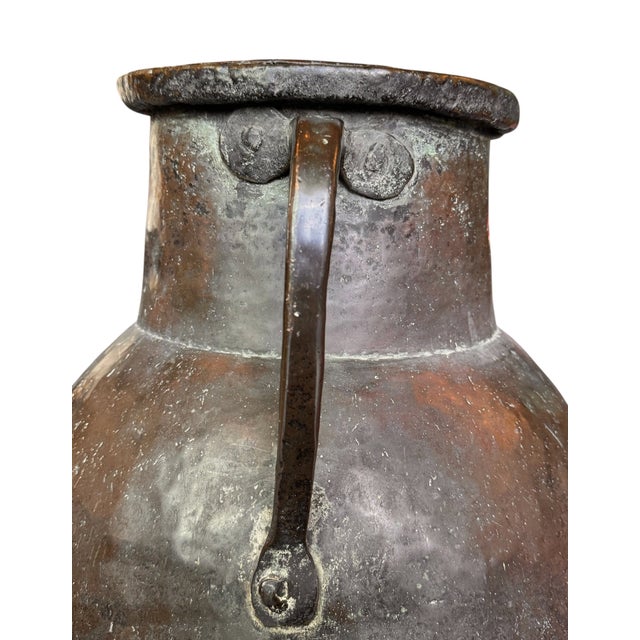 Metal Monumental 19th-Century French Copper Utility Vessel For Sale - Image 7 of 13