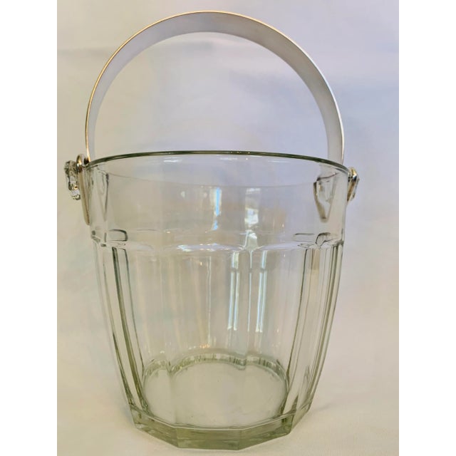 Vintage Water Pail-Shaped Ice Bucket With Silverplate Handle For Sale - Image 4 of 12