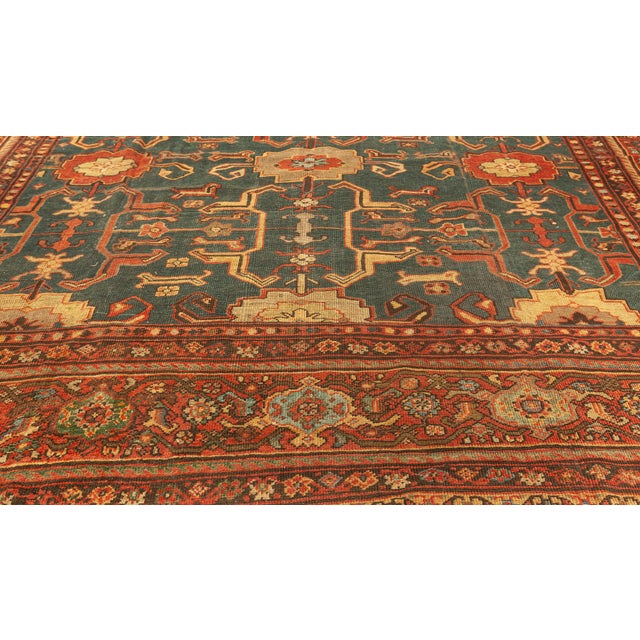 Persian Fine Antique Persian Sultanabad Red, Blue, Yellow Rug For Sale - Image 3 of 9
