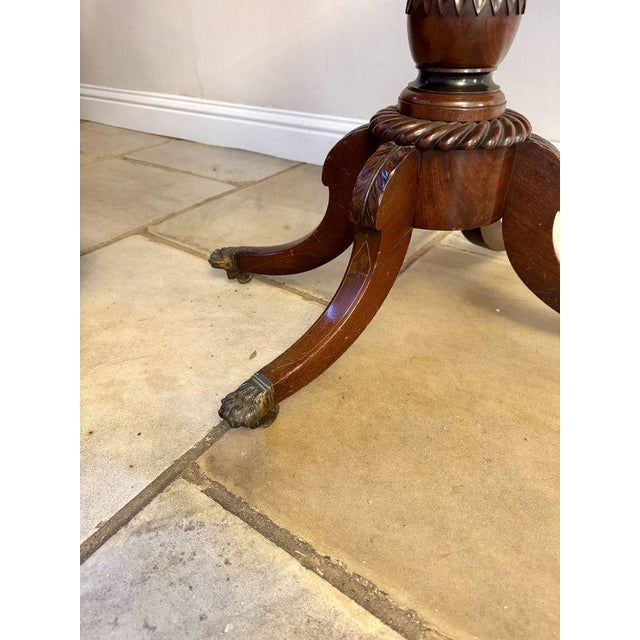Antique Regency Mahogany Inlaid Tea Table, 1820 For Sale - Image 4 of 7
