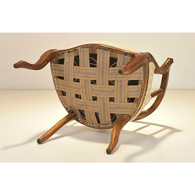 Late Biedermeier Upholstered Walnut Armchair, Germany, 1870s For Sale - Image 10 of 16