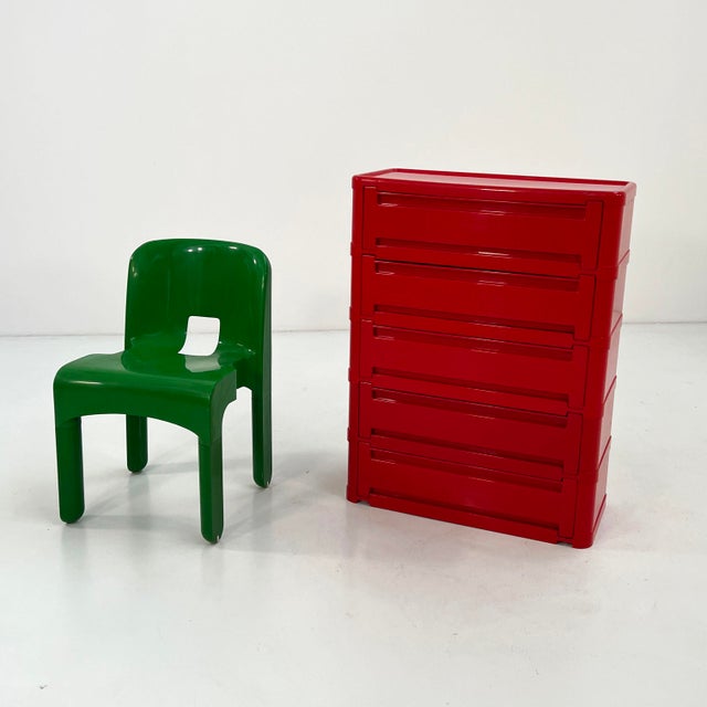 Plastic Red Model 4964 Chest of Drawers by Olaf Von Bohr for Kartell, 1970s For Sale - Image 7 of 10