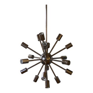 1970s Mid-Century Chrome Sputnik Chandelier For Sale