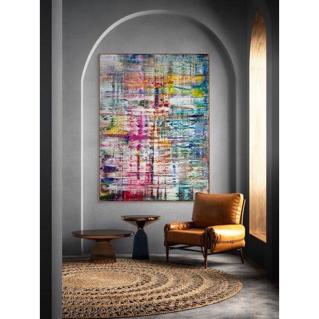 Abstract Contemporary Abstract Oil on Canvas "Abstract Informal 2023-2070-4" by Robert Niesse For Sale - Image 3 of 8