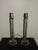 Vintage Pair Art Deco Twisted Glass Column Candlestick Table Lamps For Sale - Image 4 of 11