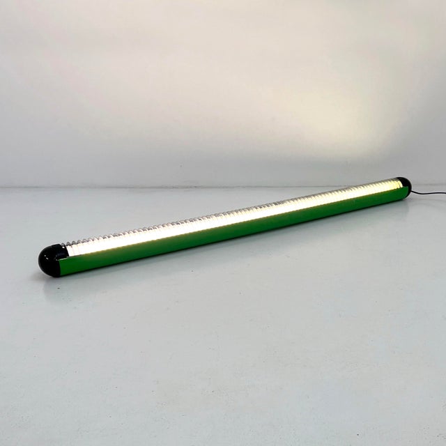 Vintage Green Tube Neon Lamp, 1980s, in Good conditions. Designed 1980 to 1989 This piece has an attribution mark, I am...