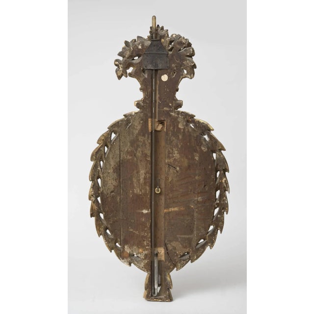 Late 18th Century French Louis XVI Giltwood Barometer For Sale - Image 5 of 6