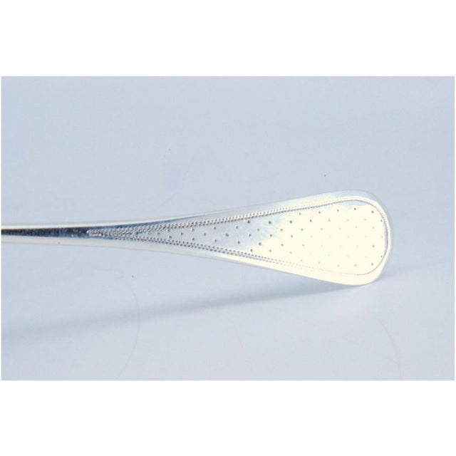 Silver Sauce Spoon with Floral Motifs For Sale - Image 3 of 10