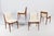 Mid-Century Wood and Cream Fabric Chairs from ISA Bergamo, Italy, 1960s, Set of 4 For Sale - Image 4 of 17