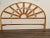 Wood Vintage Sunrise Style Coastal Rattan and Wicker King Size Headboard For Sale - Image 7 of 10