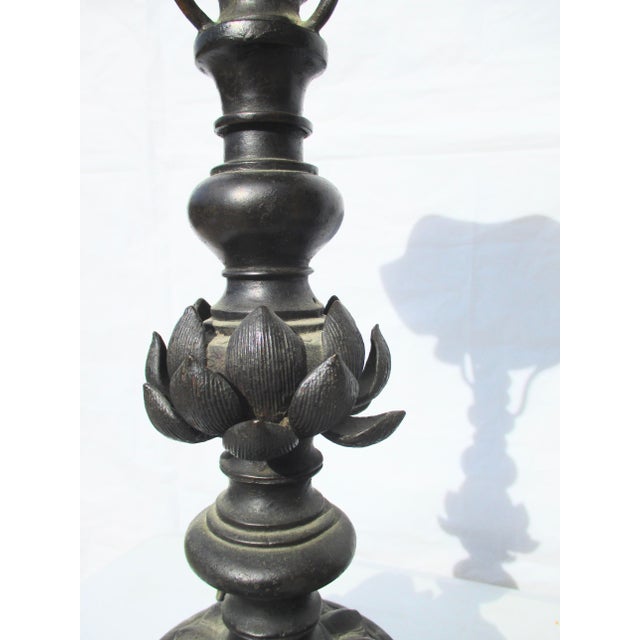 Ming Bronze Candle Sticks Extra Large Chairish