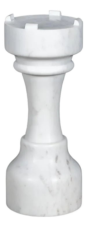 Maitland-Smith White Chess Table Castle