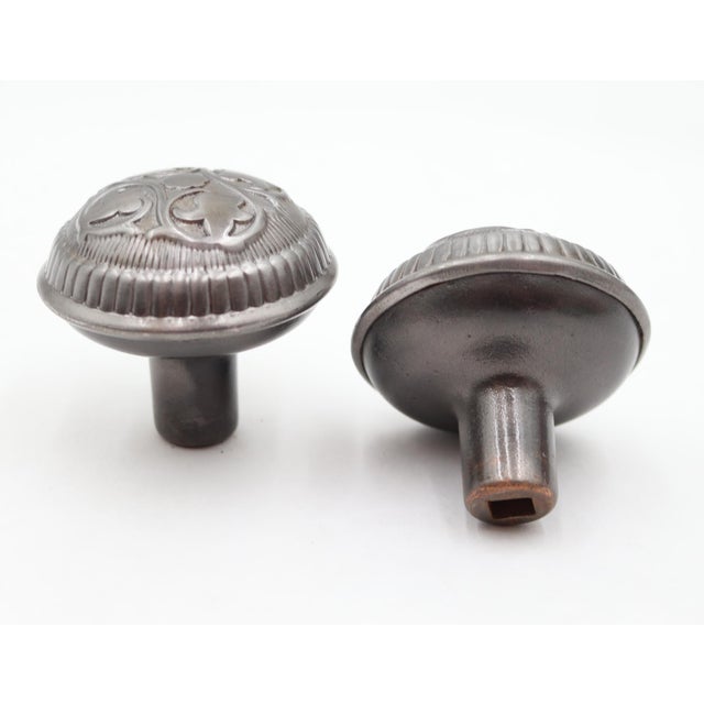 Mid 20th Century Amarat Steel Passage Door Knob Set For Sale - Image 6 of 7