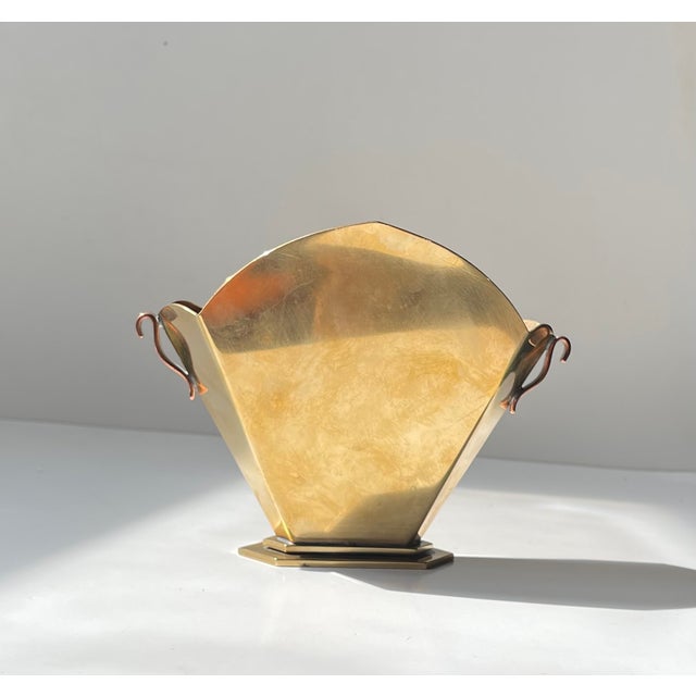 Metal Art Deco Vase in Bronze and Copper by Holger Fridericias, 1920s For Sale - Image 7 of 10