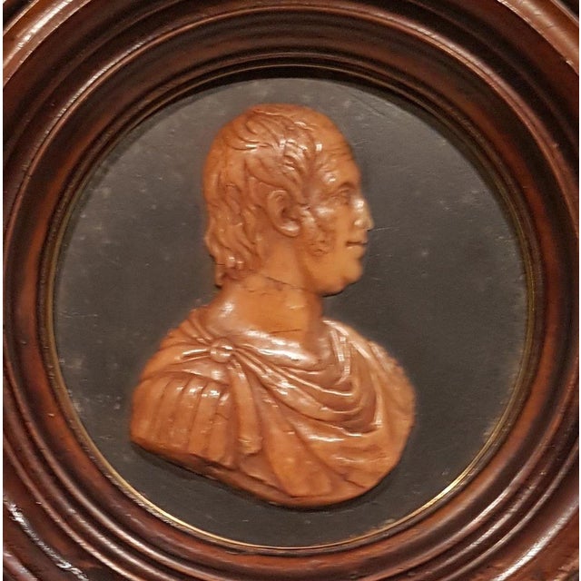 19th Century Bas Relief with Profile of Ferdinando IV Borbone For Sale - Image 3 of 6