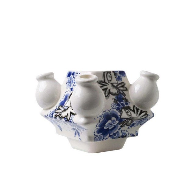 Delft Blue Colored Tulip Vase Set by Loes Van Delft, 2026, Set of 2 For Sale - Image 3 of 5