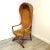 1970s 1970s French Revival Porter’s Canopy Chair in Fruitwood and Ochre Velvet For Sale - Image 5 of 11