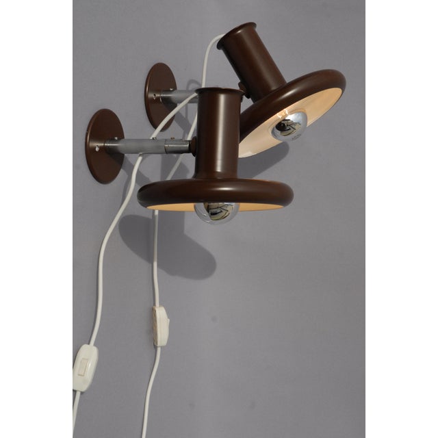 1970s Optima Wall Lamps by Hans Due for Fog & Mørup, 1970s, Set of 2 For Sale - Image 5 of 10
