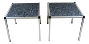 Granite Side Tables, 1970s, Set of 2