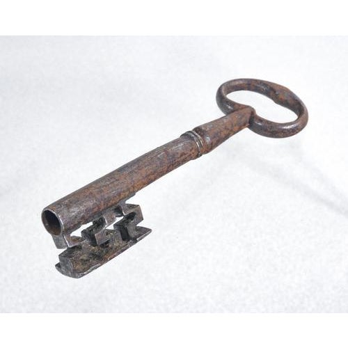 Ancient Lock with Iron Key, 1800s For Sale - Image 14 of 18