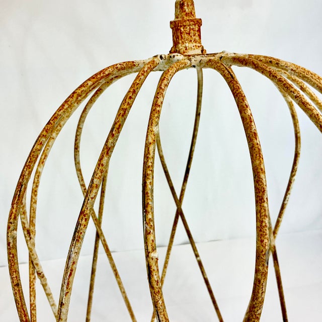 1960s Vintage French Art Deco Fleur De Lis Garden Topiary Trellises - A Pair For Sale - Image 11 of 14