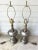 1960s Mid-century Hollywood Regency-Style Wood & Gray Metal Leviton Lamps 29” Good vintage condition. Tested and works....