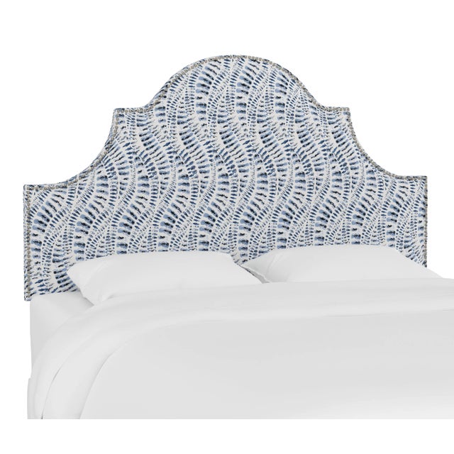 Halsted Headboard in Blue Snake Skin, King For Sale In Chicago - Image 6 of 6