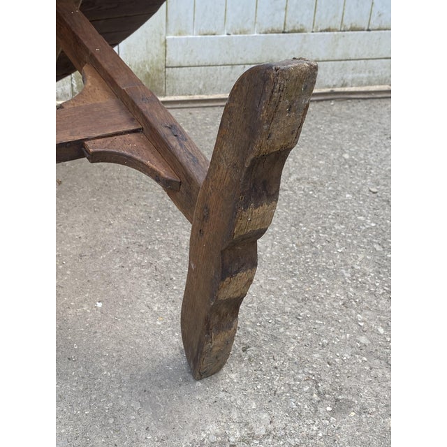 Antique Round Winemaker's Target Folding Table with Tilting Top, 1890s For Sale - Image 18 of 18