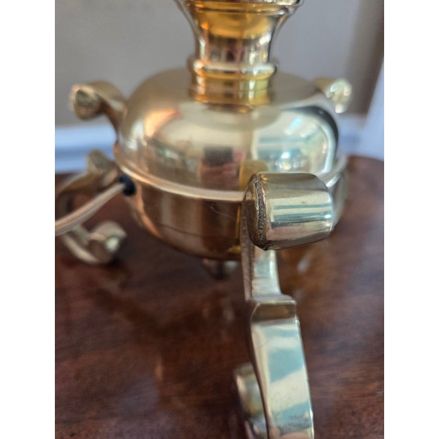 Late 20th Century Sarreid Brass Bouillotte Style Lamp For Sale - Image 12 of 13