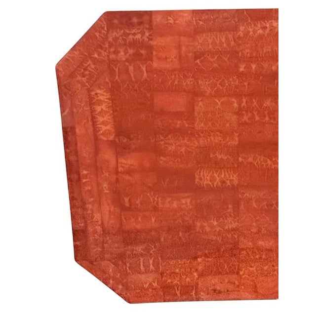 Late 20th Century Set/8 Tessellated Coral Maitland Smith Placemats For Sale - Image 5 of 10