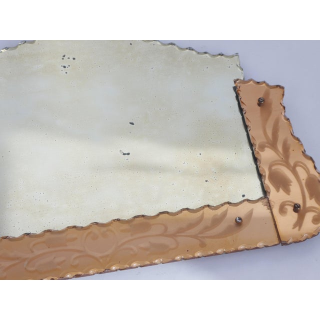 Antique Venetian Wall Mirror with Pink Frame, 1890s For Sale - Image 10 of 11