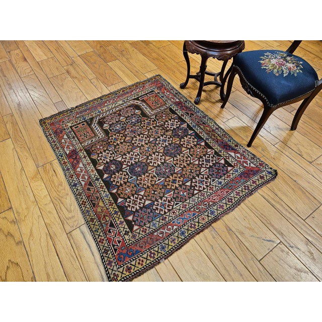 Antique Caucasian Shirvan Area Rug, Handwoven Wool, Prayer Pattern, 1890s, 4' x 5' For Sale - Image 14 of 14
